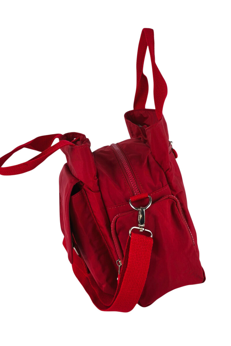 bolso morral doble fuelle Rojo