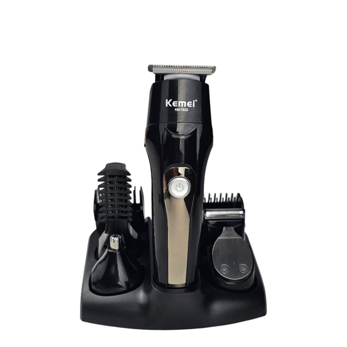 Corta Pelo Barba Afeitadora Recargable 5 en 1 KEMEI KM-7933 - Negro 
