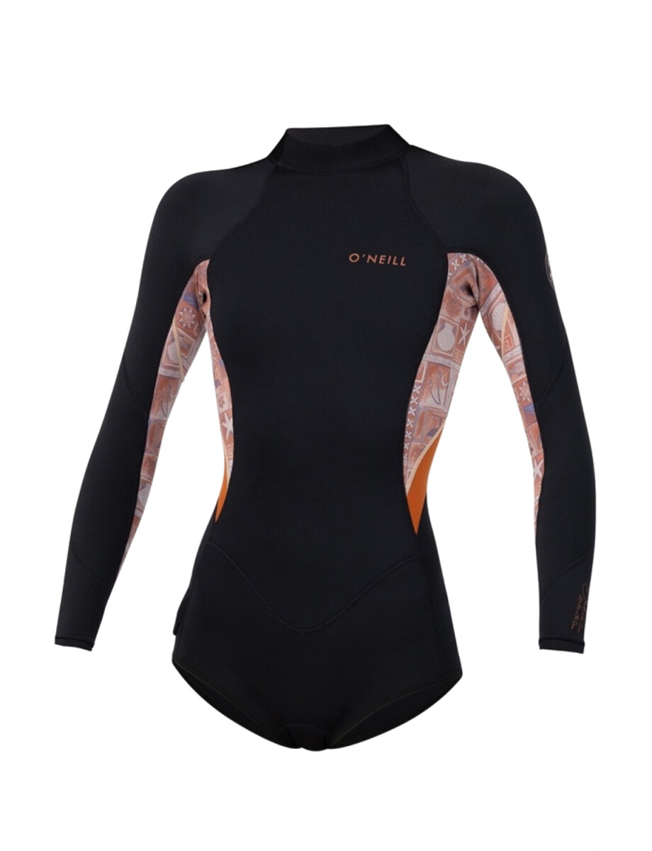 Bahia 2mm - Back Zip - LS Mid Spring - Tangerine Tile 