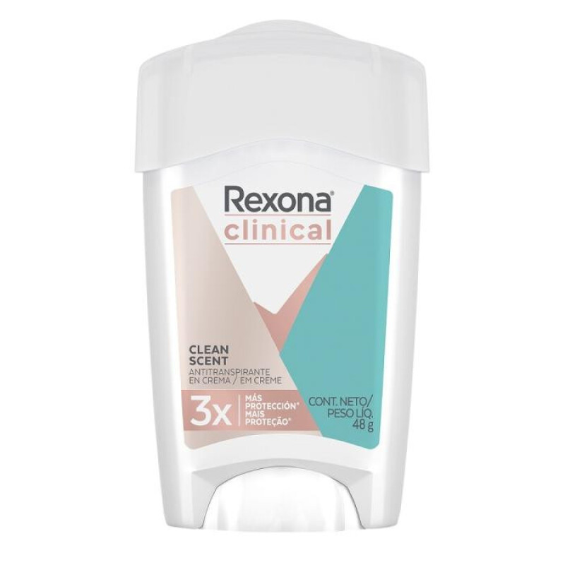 Desodorante Crema Rexona Clinical Clean Scent 48 Grs. Desodorante Crema Rexona Clinical Clean Scent 48 Grs.