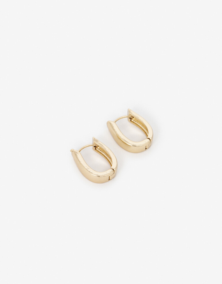 Aros Argollas Metal Argollas De Metal Bold - Dorado