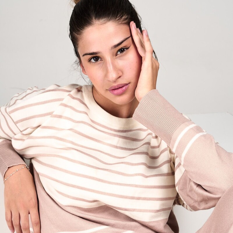 Buzo dama tejido slowly Beige