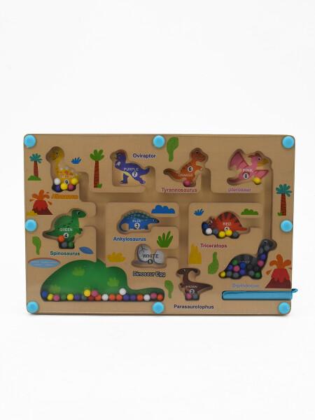 JUEGO MAGNETICO DINO COLORES MADERA