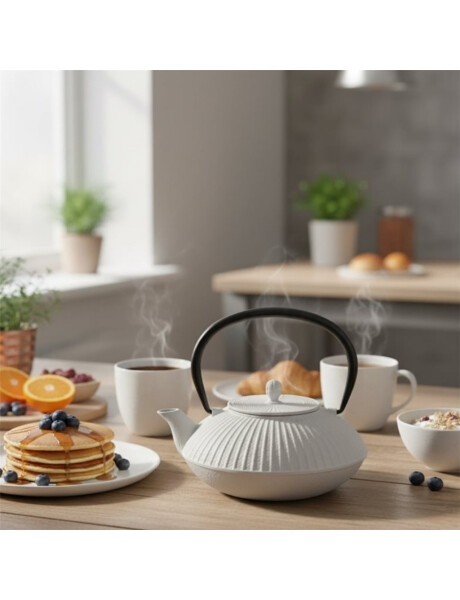 TETERA DE HIERRO FUNDIDO 800ML BLANCO TETERA DE HIERRO FUNDIDO 800ML BLANCO