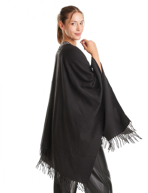 Ruana Perlas NEGRO