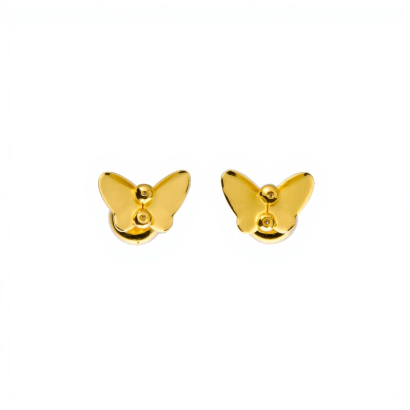 Abridores Mariposa-Oro 18k-Sin piedra-AB9507 sinpiedra
