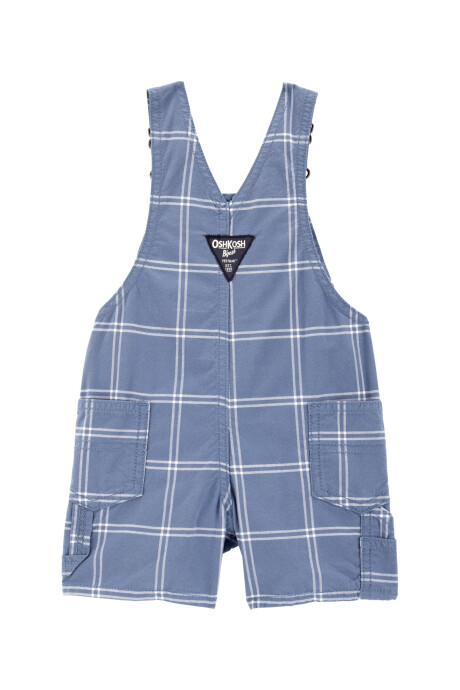 Enterito corto de algodón, diseño a cuadros Enterito corto de algodón, diseño a cuadros