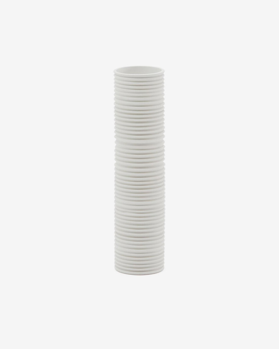 Jarrón Sibone de cerámica blanco - 11 cm 