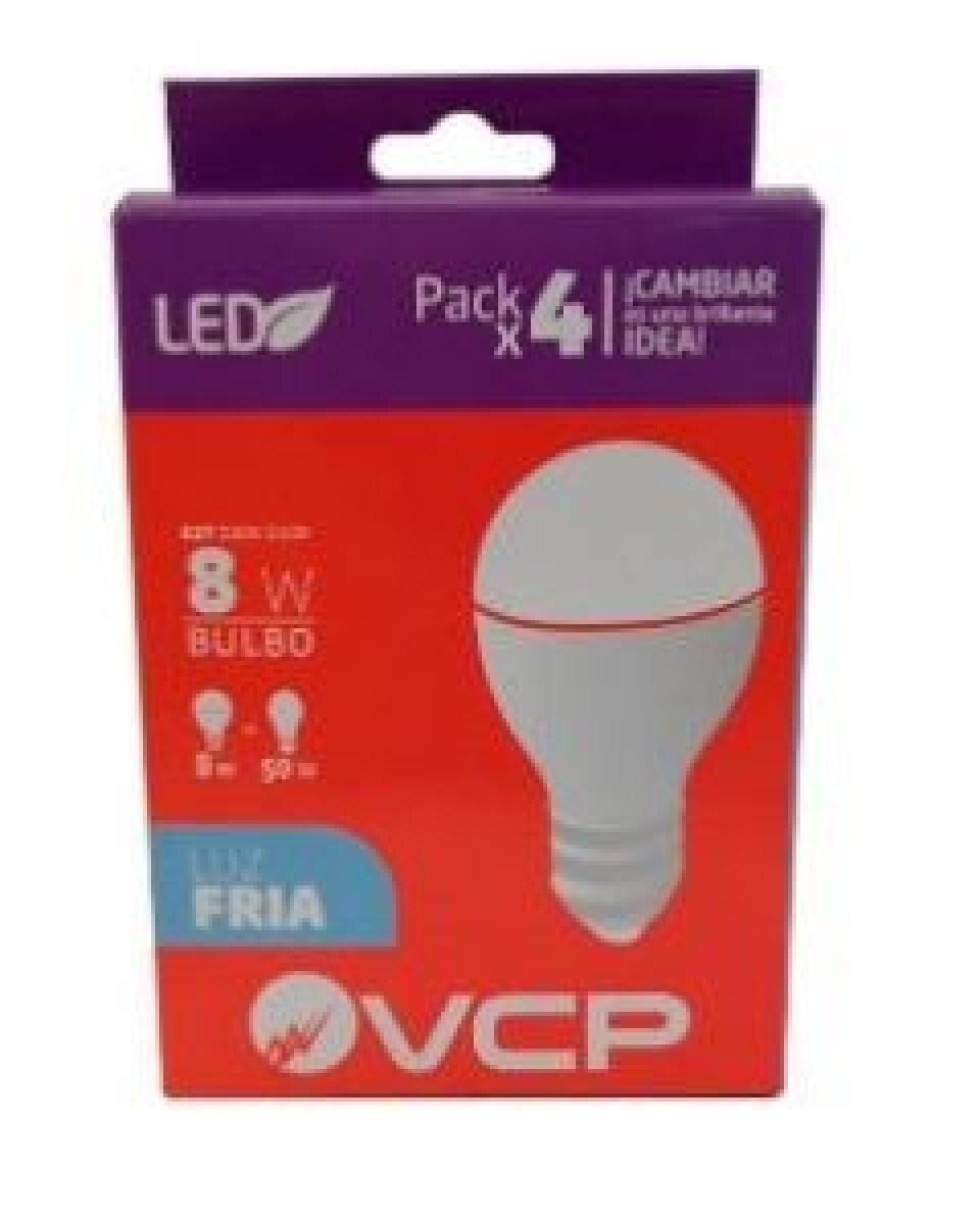 LAMPARA LED BULBO 12W E27 6500K PACK 4 