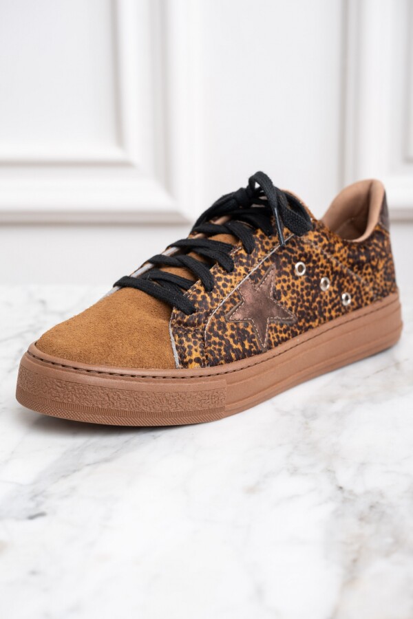 Zapatilla Animal Print Marron