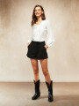 SHORT SUEDE NEGRO