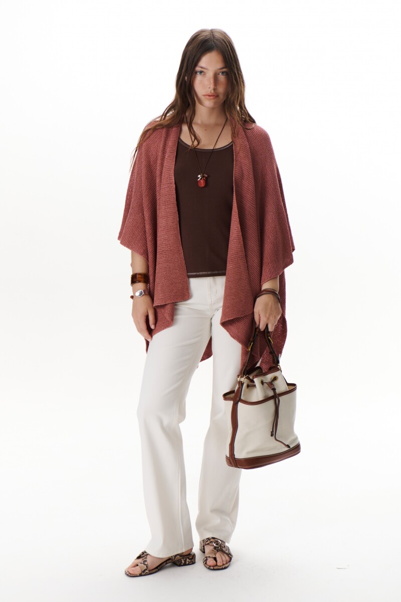 RUANA COTTON ROJO