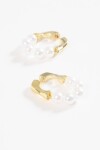 Aros perlas dorado