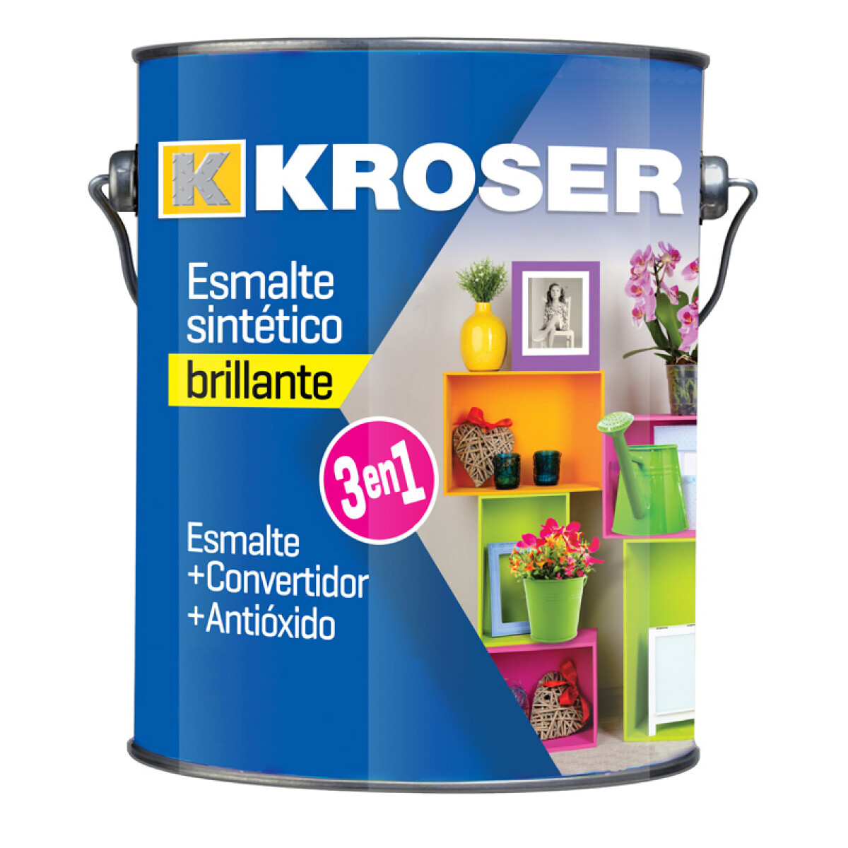 ESMALTE KROSER BRILLANTE 3EN1 BERMELLON 1/4L ++ - N/a 