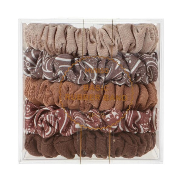Goma de cabello 5pcs marrón