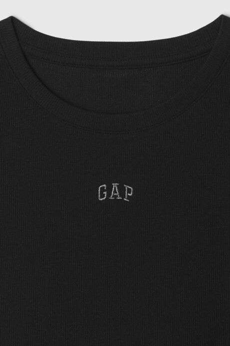 Remera Rib Mujer Black