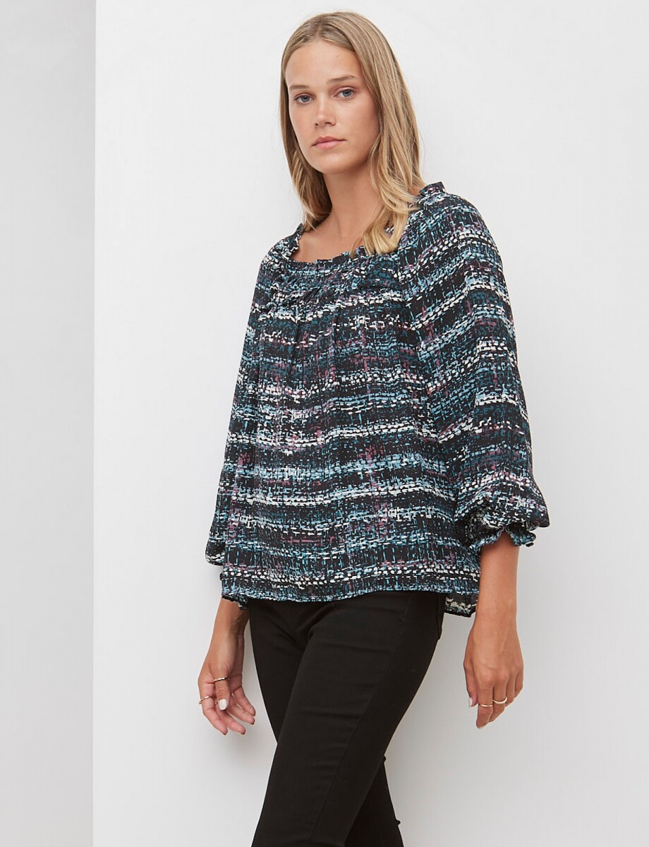 Blusa Print - Multi/verde 