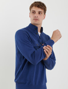 470454 REMERA HARRY Azul Piedra Melange