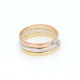 Anillo en oro 18k combinado (3 colores) con brillantes Anillo en oro 18k combinado (3 colores) con brillantes