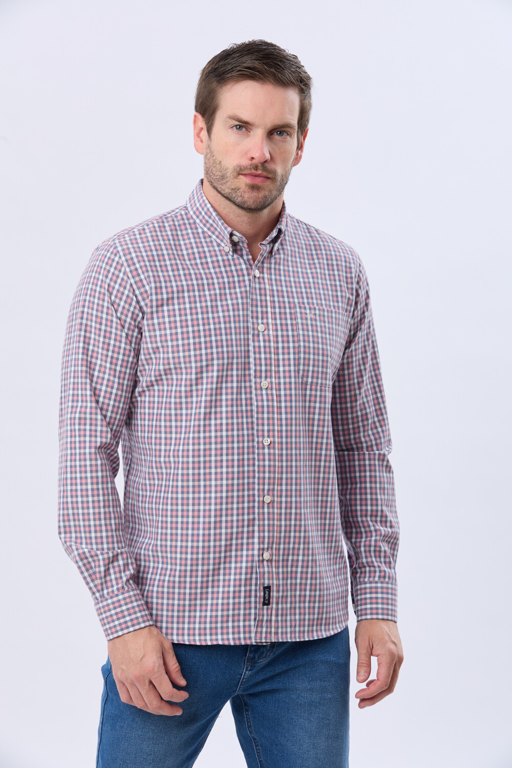 CAMISA SPORT A CUADROS Rosa