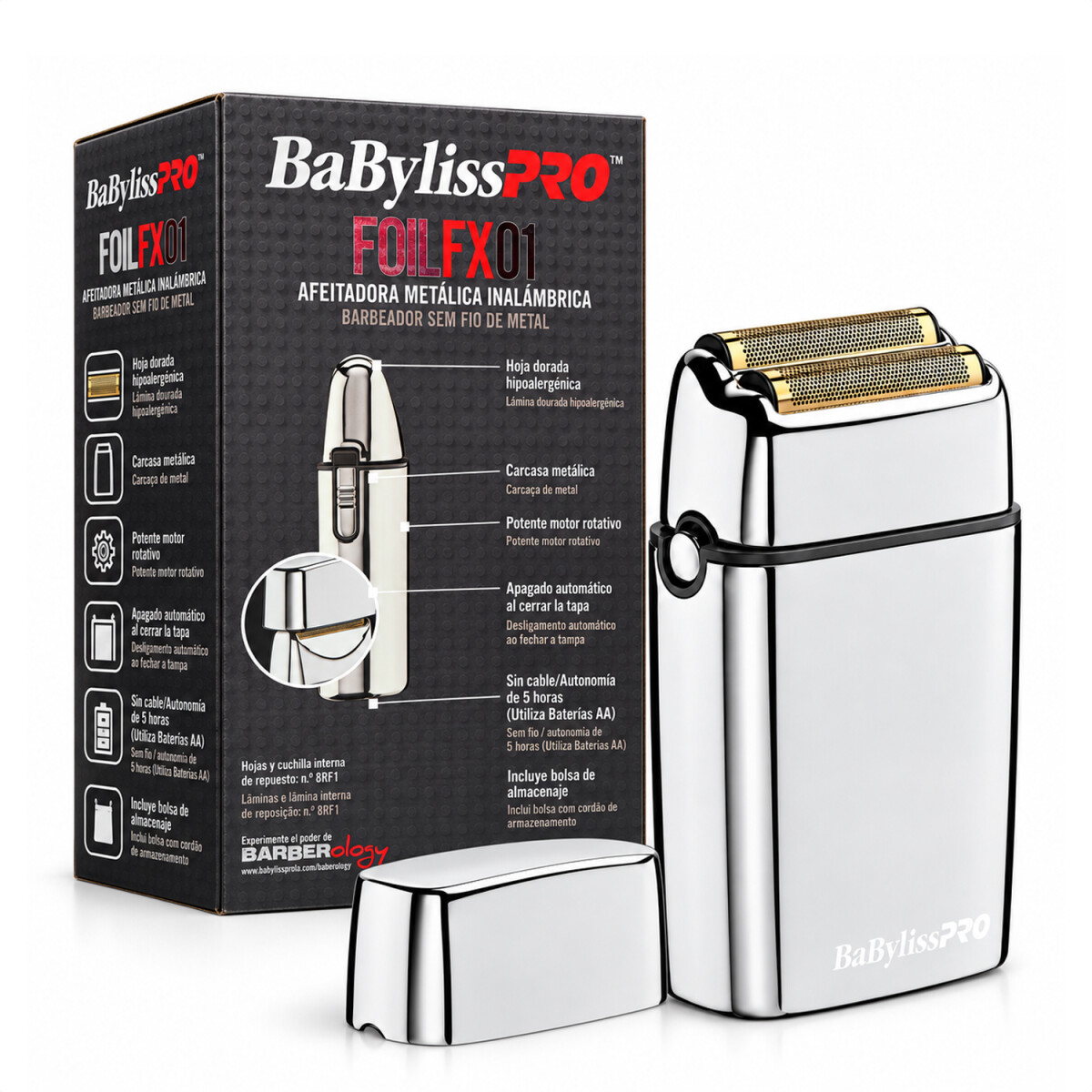 Afeitadora Babylisspro Foilfx01 Inalámbrica - AFEITADORA BABYLISSPRO FOIL FX01 