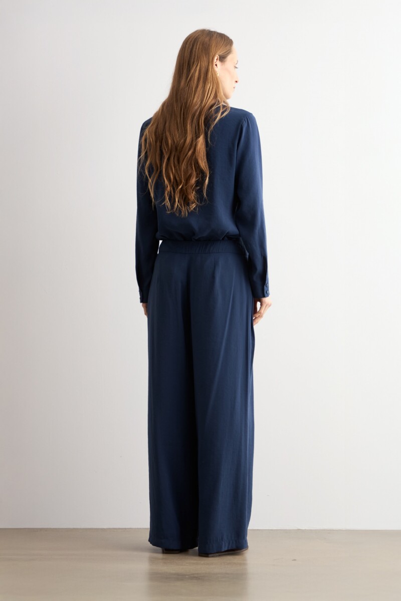 Pantalon recto azul marino