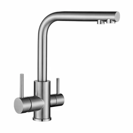 GRIFERIA DE MESADA MONOCOMANDO VISEU DE ACERO INOXIDABLE PARA FILTRO DE AGUA GRIS