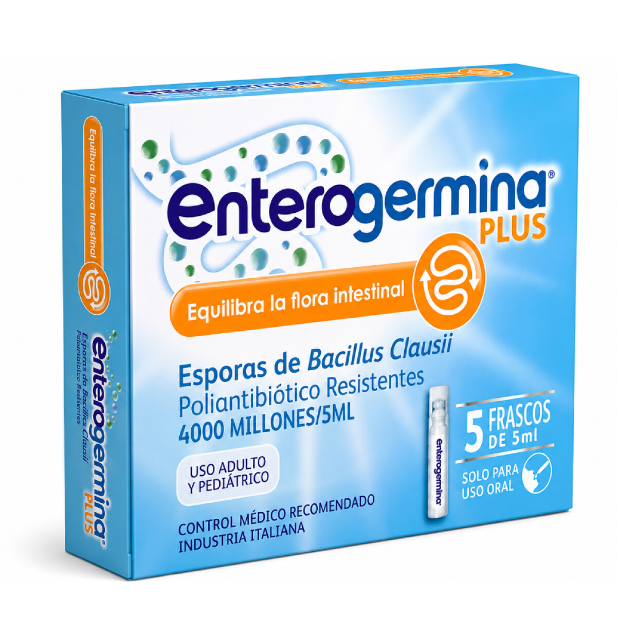 Enterogermina Plus Bebible 5 Ampollas 