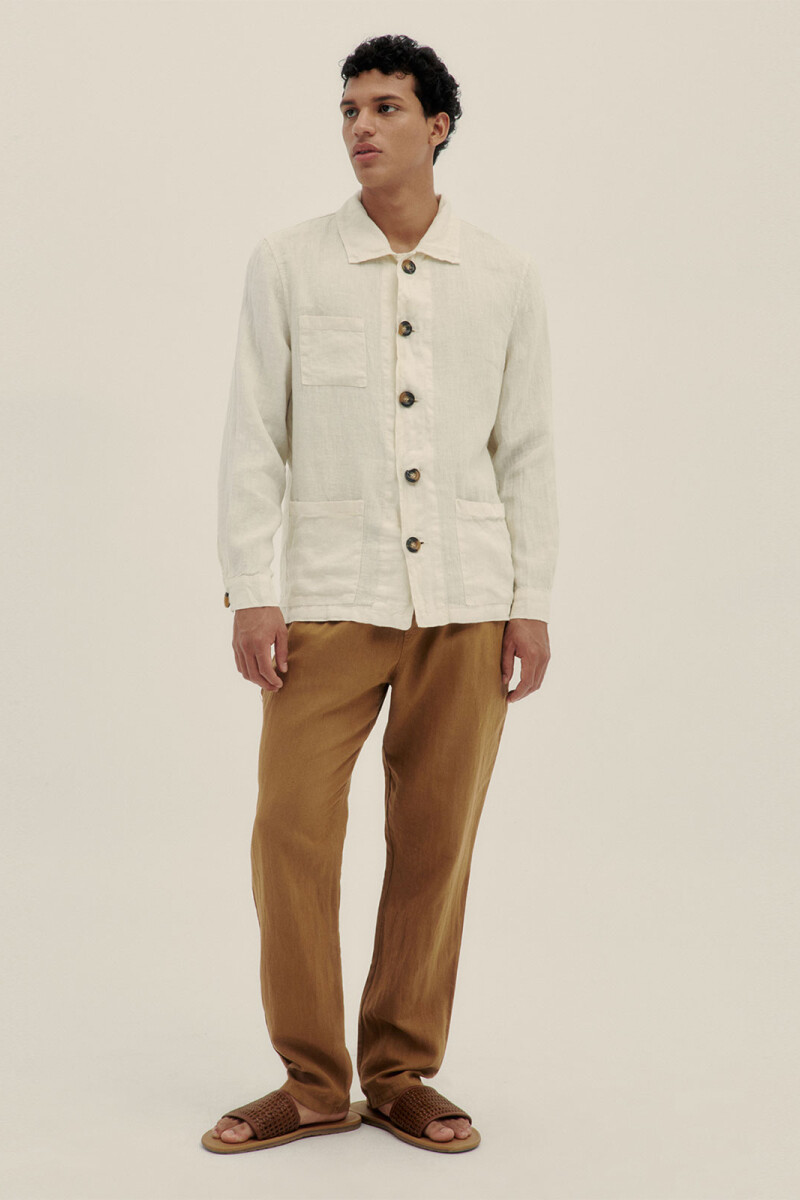 PREMIUM LINEN JACKET Cream