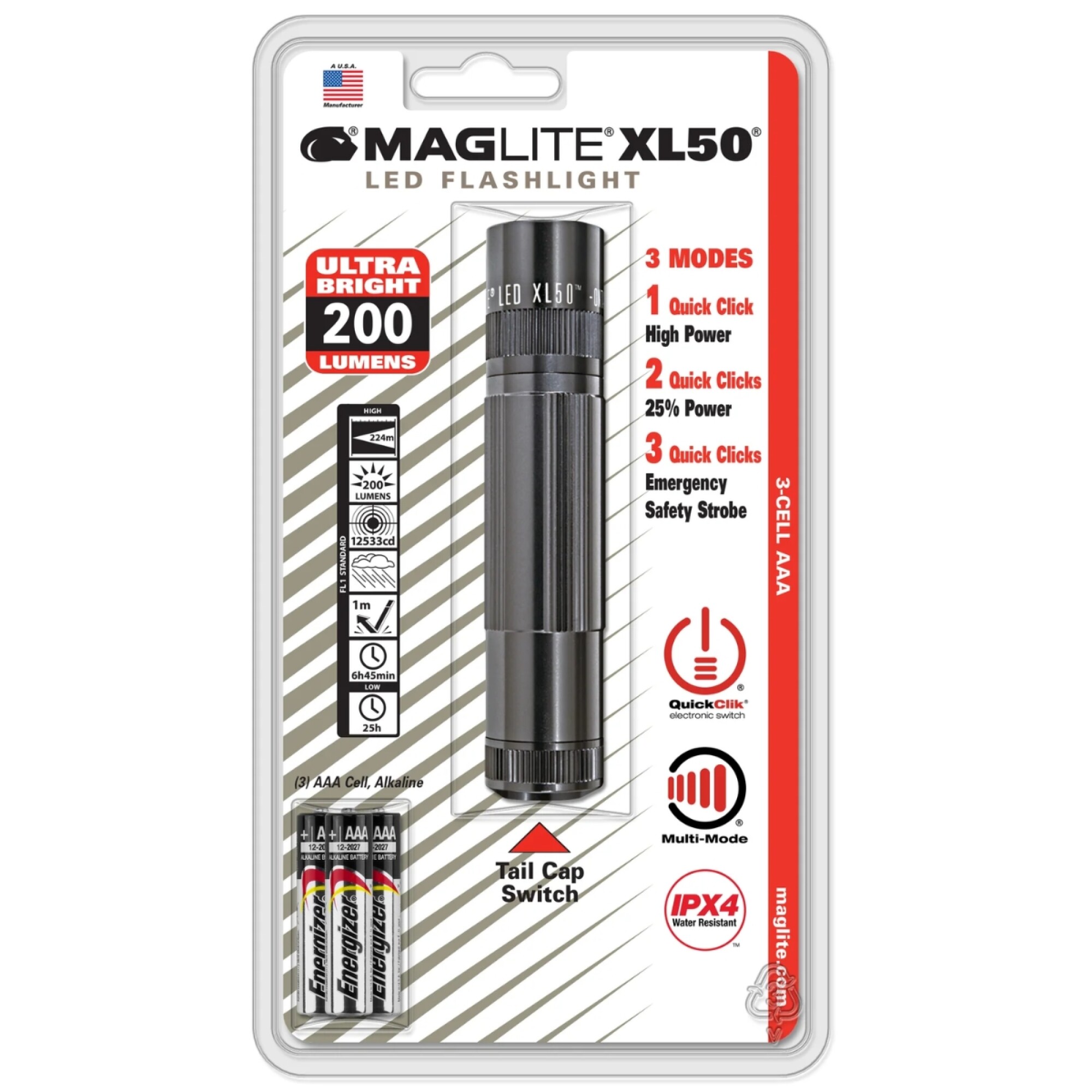 Linterna Maglite ML50L LED 3-CELL C - Negro — Aventureros