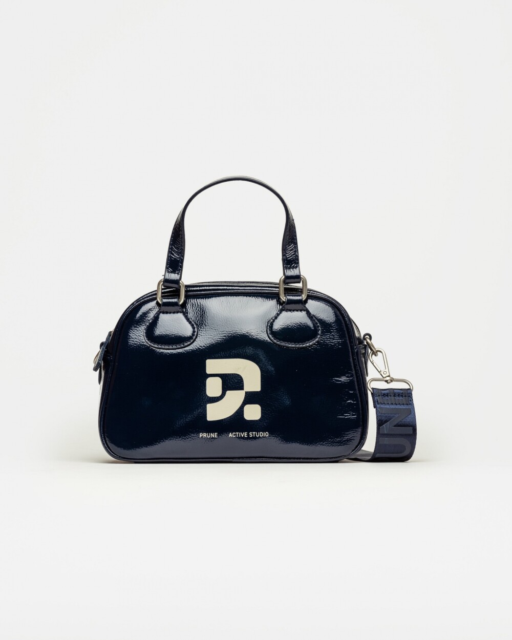 Mini bag Active Studio en efecto charol arrugado Azul