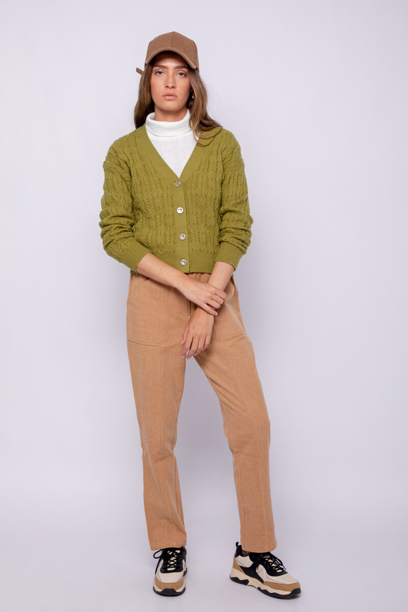 CARDIGAN BRIO Verde Musgo