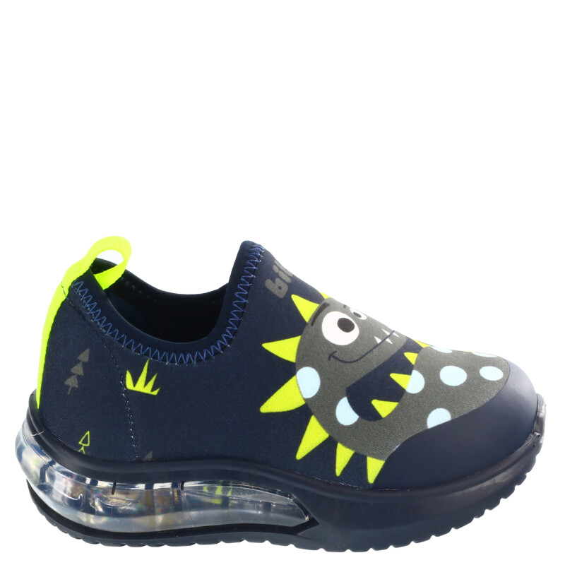 Championes Infantiles Bibi Space Wave 3.0 Azul Marino - Amarillo - Gris