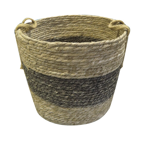 Canasto Mimbre a Rayas Home Class 34 x 31 x 28 cm U