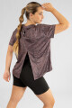 Style open back shirt Marron