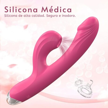 Vibrador Con Succión De Clítoris Recargable USB Fucsia