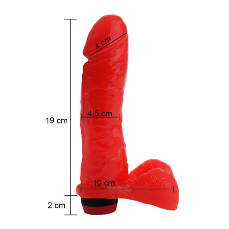 Vibrador Realístico Cock Rojo