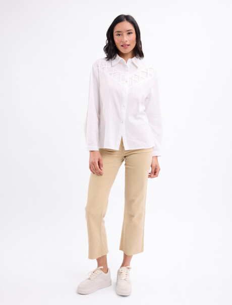 Jean mini flare beige