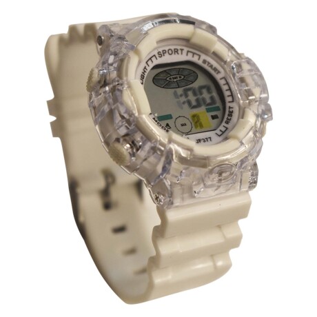 Reloj Deportivo de Pulsera Waterproof Pantalla Luz p/ Mujer Blanco