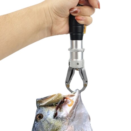 Pinza boga para pesca con balanza de 4Kg Gris