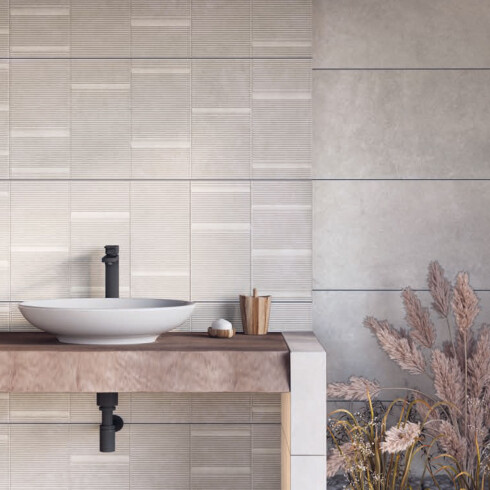 Revestimiento Pared Tipo Gris Piedra 40X120 Mate Rectificado GAMAS DE GRIS