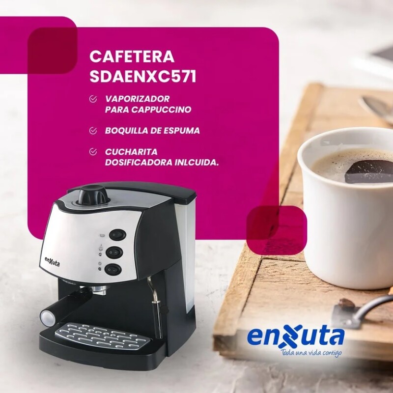 Cafetera Enxuta Sdaenxc571 Espresso Y Cappuccino Color Negro Cafetera Enxuta Sdaenxc571 Espresso Y Cappuccino Color Negro