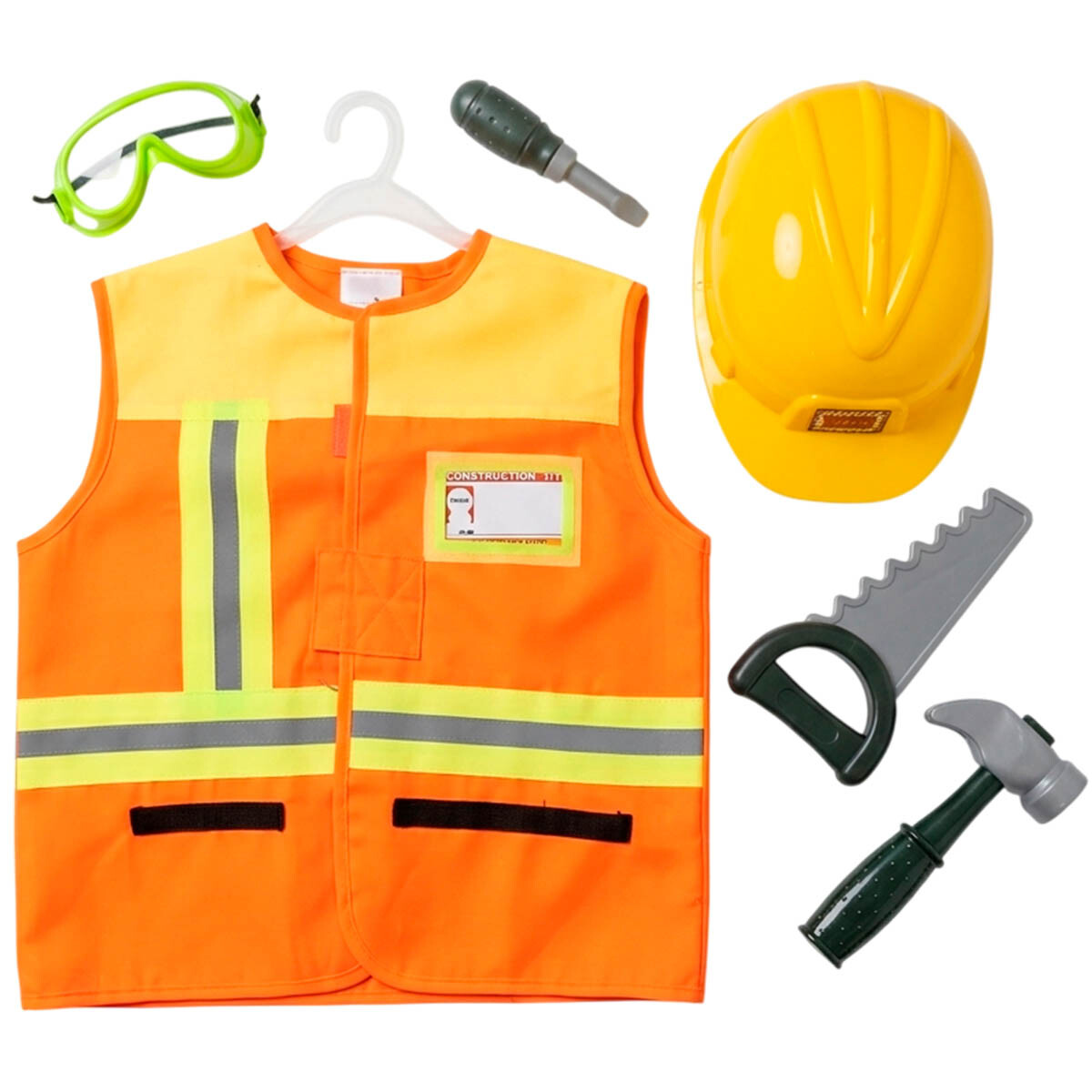 Set Disfraz Completo Bombero Policía Constructor - Constructor 