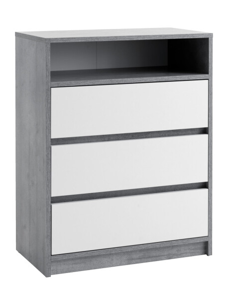 Cómoda BILLUND 3 cajones blanco/hormigón Cómoda BILLUND 3 cajones blanco/hormigón