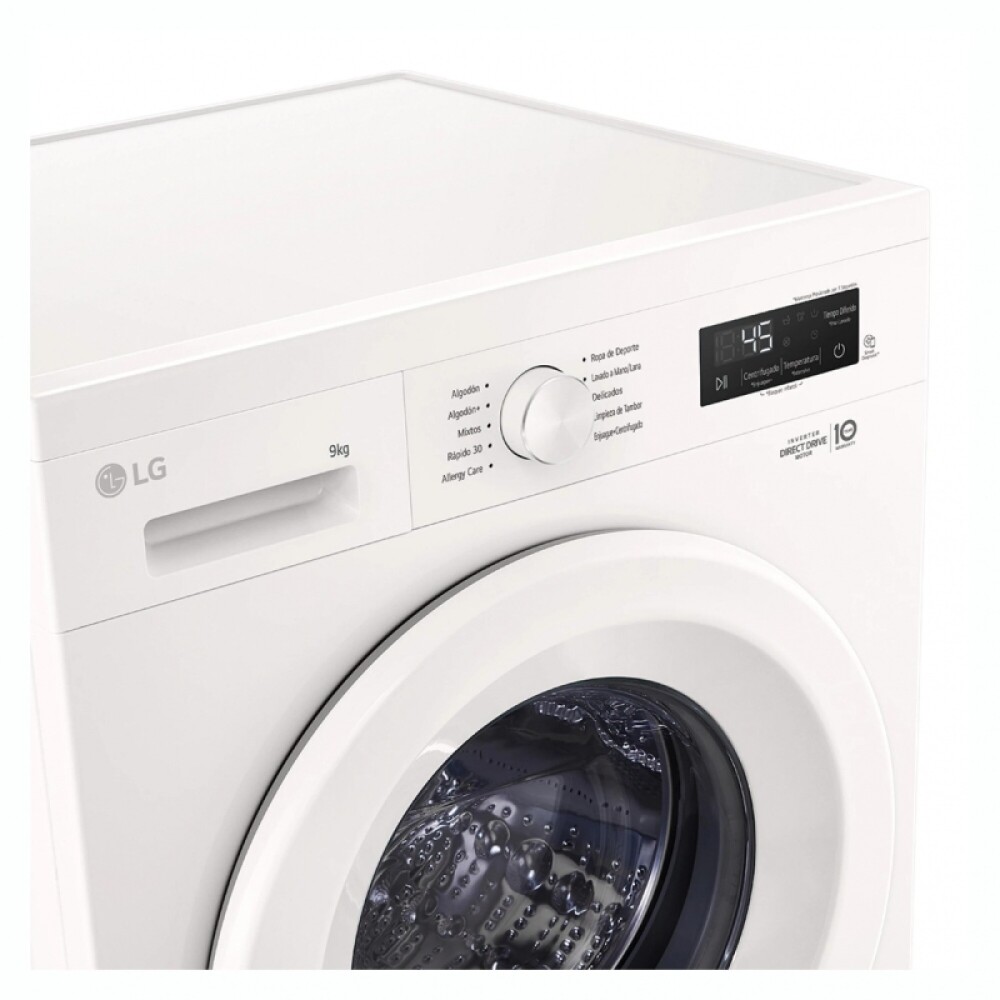 Lavarropas frontal LG inverter 9Kg WM9GWVFS6 blanco