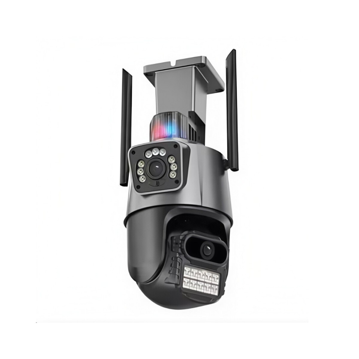 CÁMARA DE SEGURIDAD PARA EXTERIOR 8MP DE PANTALLA DUAL SEGUIMIENTO AUTOMÁTICO Y ALARMA DE LUZ POLICIAL 
