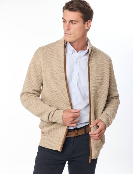 CAMPERA TEJIDO GRUESO Beige