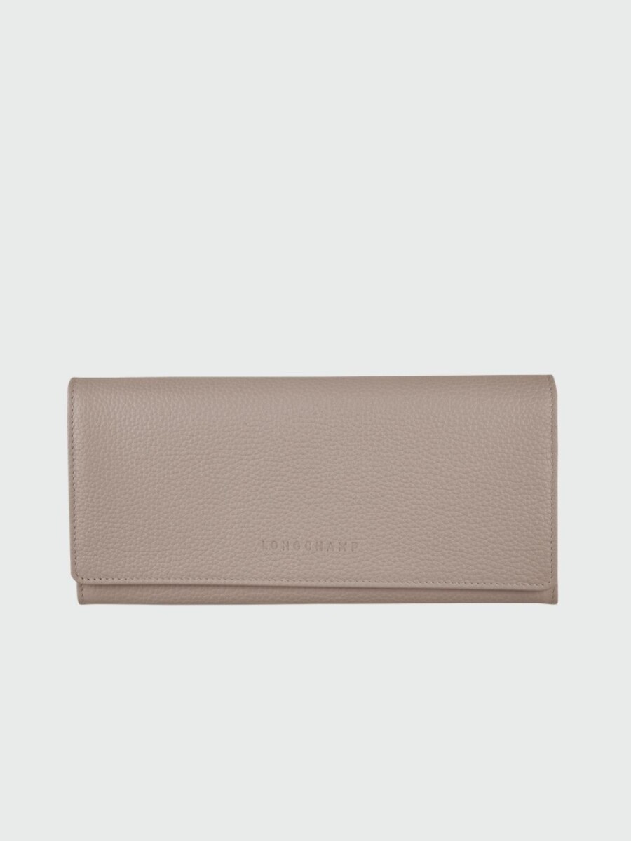 Longchamp - Billetera continental, Le Foulonné - Gris 