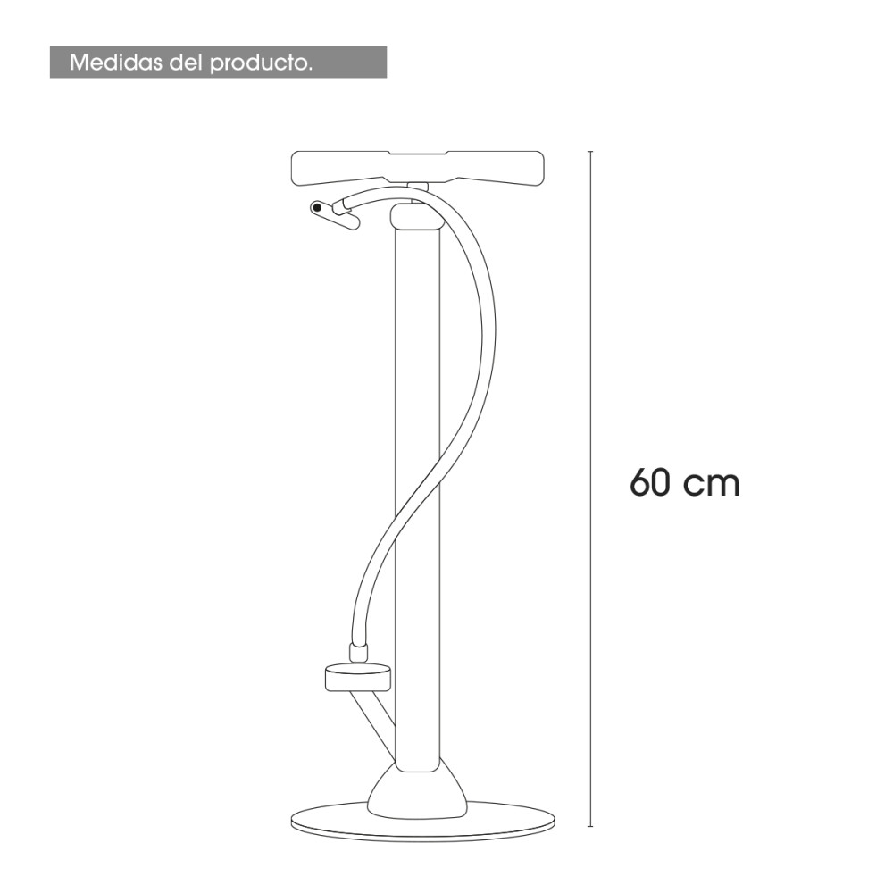 Inflador De Aluminio Con Manómetro De Mano Práctico Inflador De Aluminio Con Manómetro De Mano Práctico