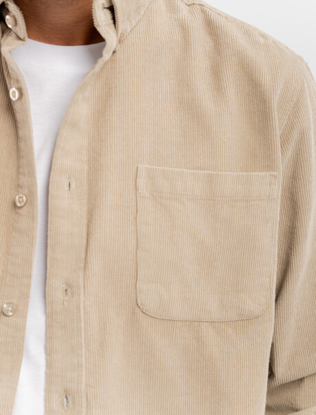Camisa lisa pana beige
